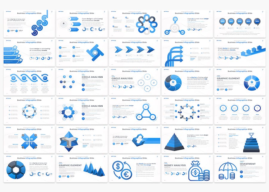 国外商务年终工作汇报数据分析创意信息图形图表keynote模板 - 顶尖PPT