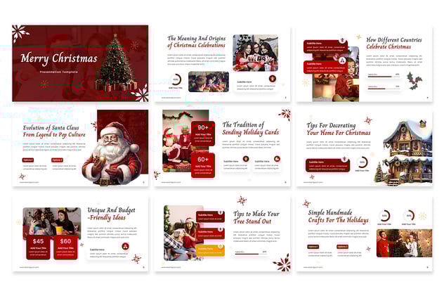 圣诞节快乐主题演讲PPT模板 - 顶尖PPT