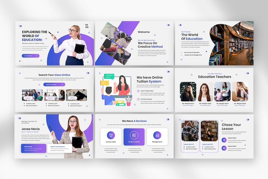 教育教学结构介绍宣传PPT模板 - 顶尖PPT