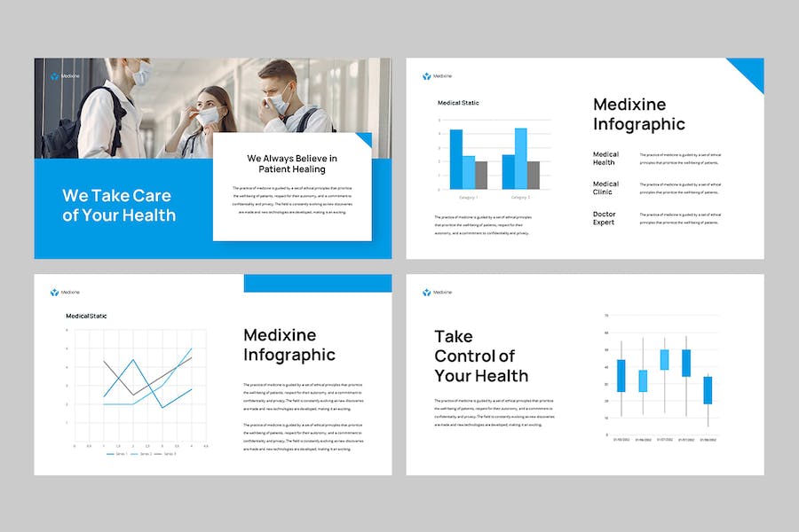 医疗健康机构医学服务介绍Keynote模板 - 顶尖PPT