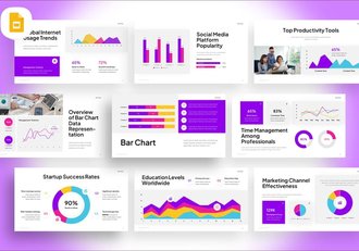 条形折线数据图形PPT模板 - 顶尖PPT
