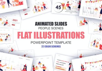 聚会派对庆典活动插画PPT模板 - 顶尖PPT