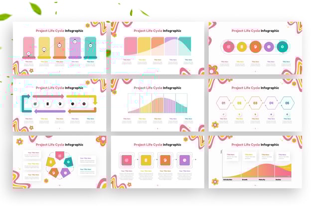 项目生命周期信息图形keynote模板 - 顶尖PPT