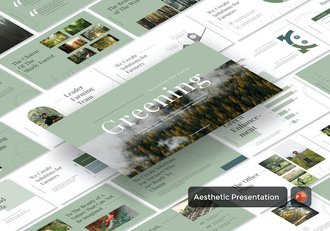 绿色美学设计理念方案PPT模板 - 顶尖PPT
