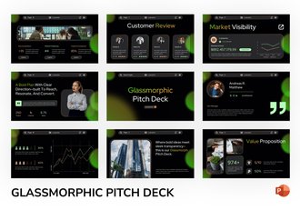 玻璃形态商务工作计划总结PPT模板 - 顶尖PPT