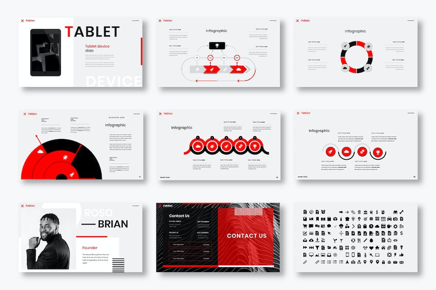 黑红色业务合作产品项目展示发布会商务PPT模板 - 顶尖PPT