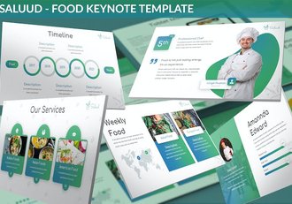 餐饮美食食品品牌宣传推广Keynote模板 - 顶尖PPT