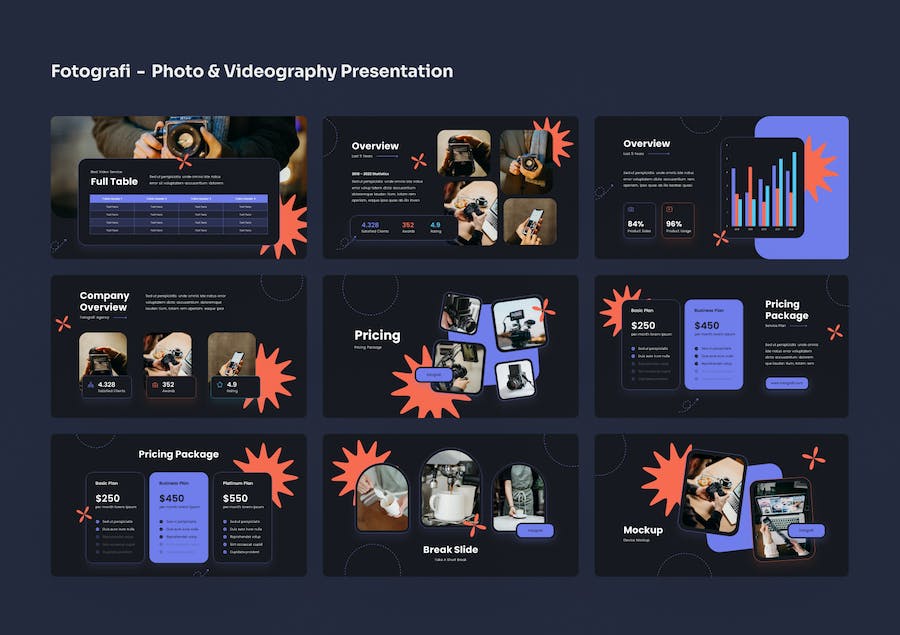 摄影视频服务项目推介方案Keynote模板 - 顶尖PPT