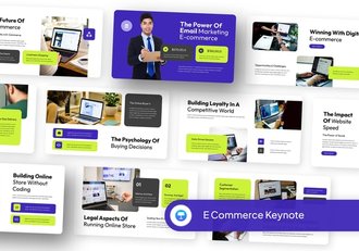 电子商务平台运营管理Keynote模板 - 顶尖PPT