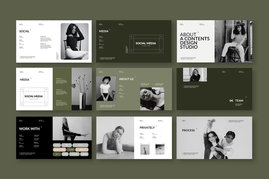 社交媒体营销运营Keynote模板 - 顶尖PPT