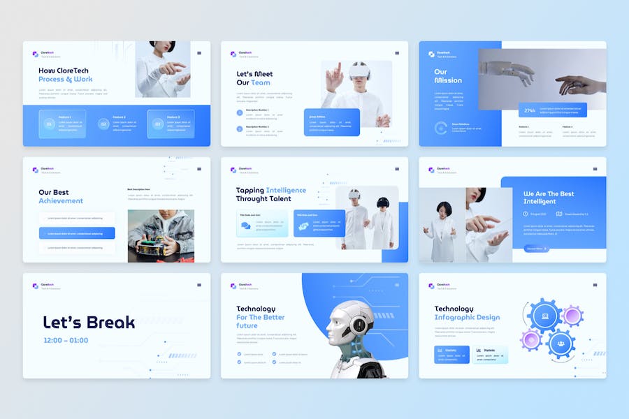 人工智能技术应用知识讲述Keynote模板 - 顶尖PPT