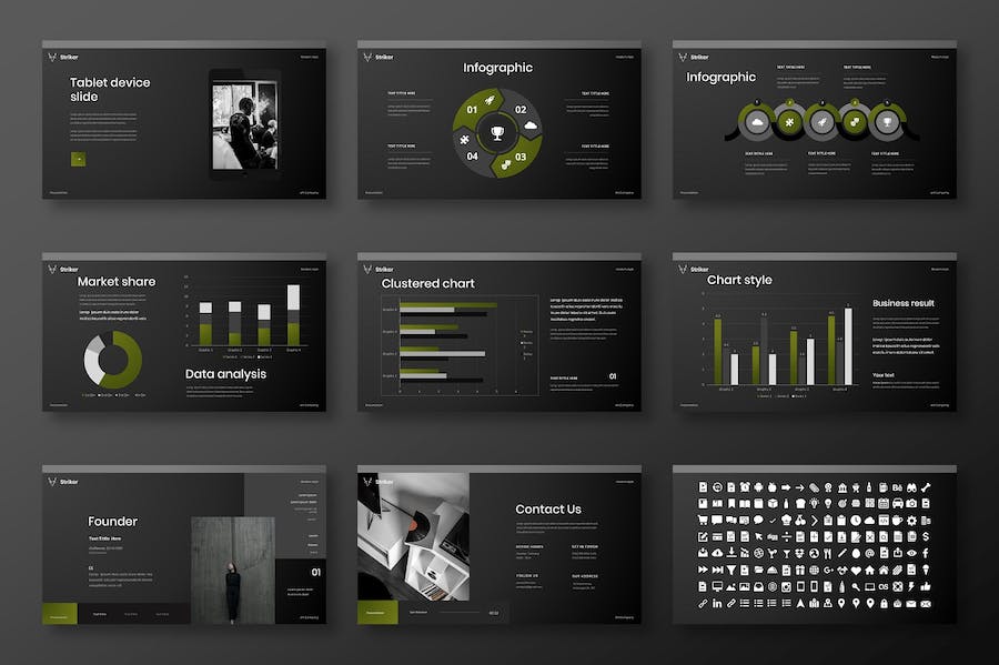 黑色业务合作团队展示总结计划PPT模板 - 顶尖PPT