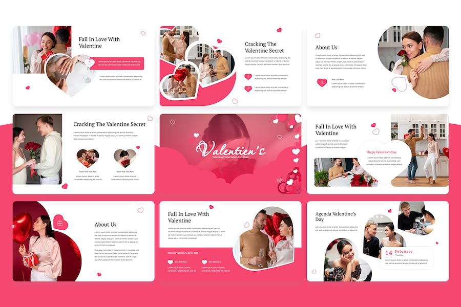 情人节活动营销推广方案Keynote模板 - 顶尖PPT