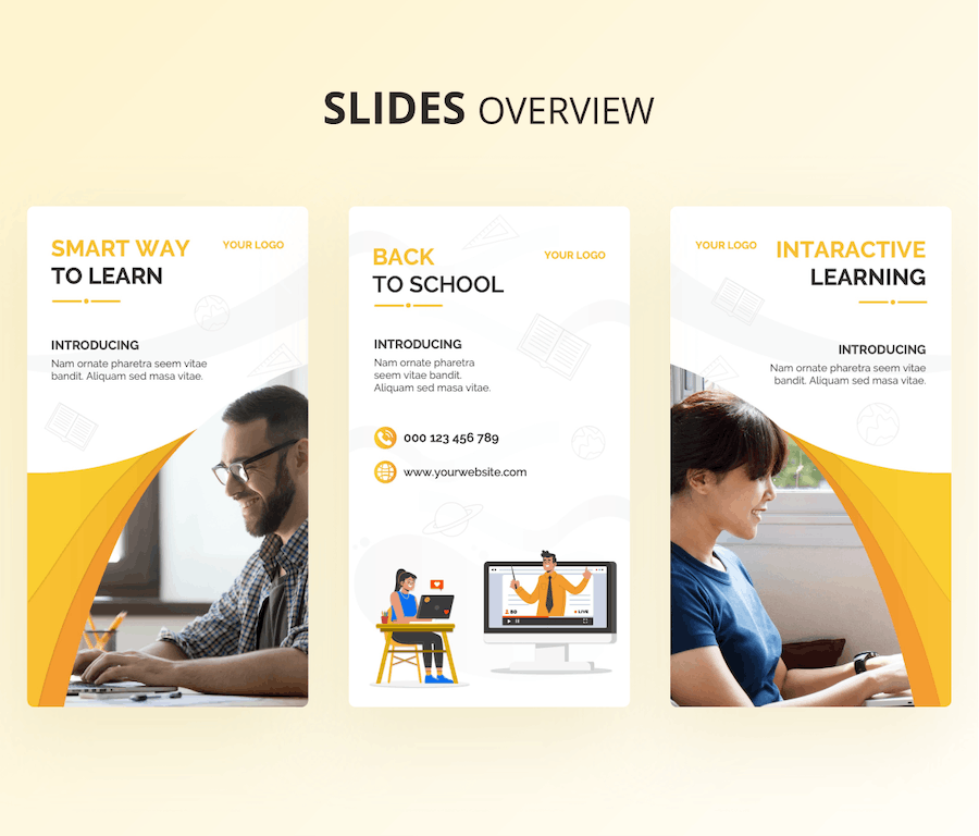 教育类社交媒体主题PowerPoint模板 - 顶尖PPT