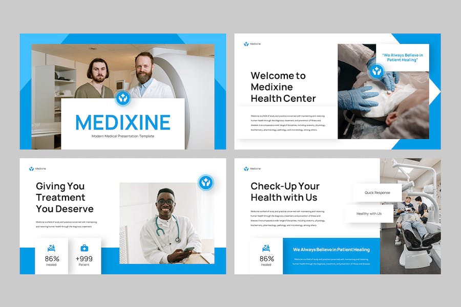 医疗健康机构医学服务介绍Keynote模板 - 顶尖PPT