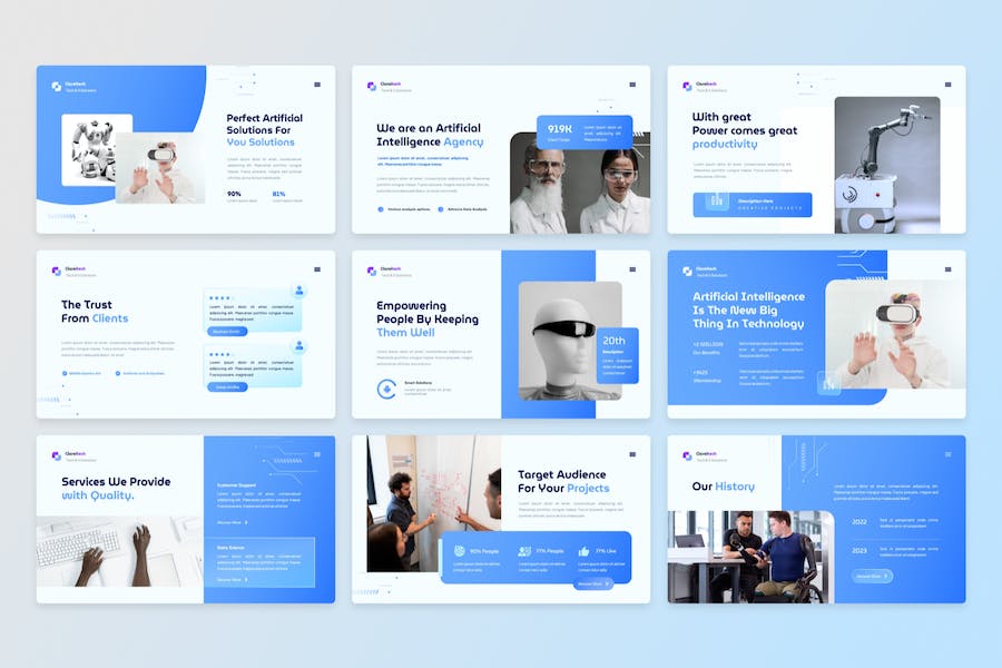 人工智能技术应用知识讲述Keynote模板 - 顶尖PPT