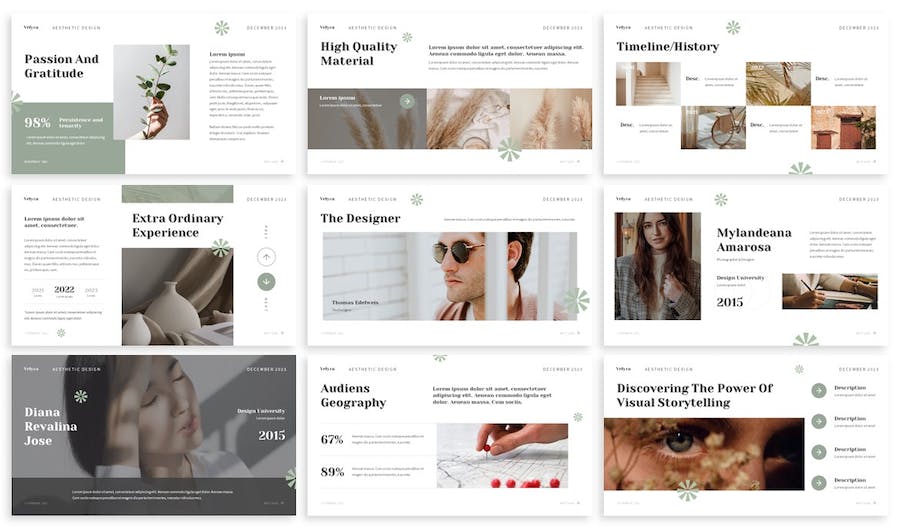 文艺风天鹅绒艺术衬线摄影展示PPT模板 - 顶尖PPT