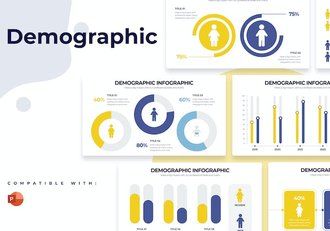 人口统计学市场分析信息图表PPT模板 - 顶尖PPT