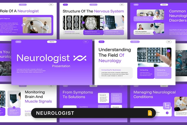 健康神经科医生业务介绍PPT模板 - 顶尖PPT