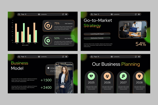 玻璃形态商务工作计划总结PPT模板 - 顶尖PPT