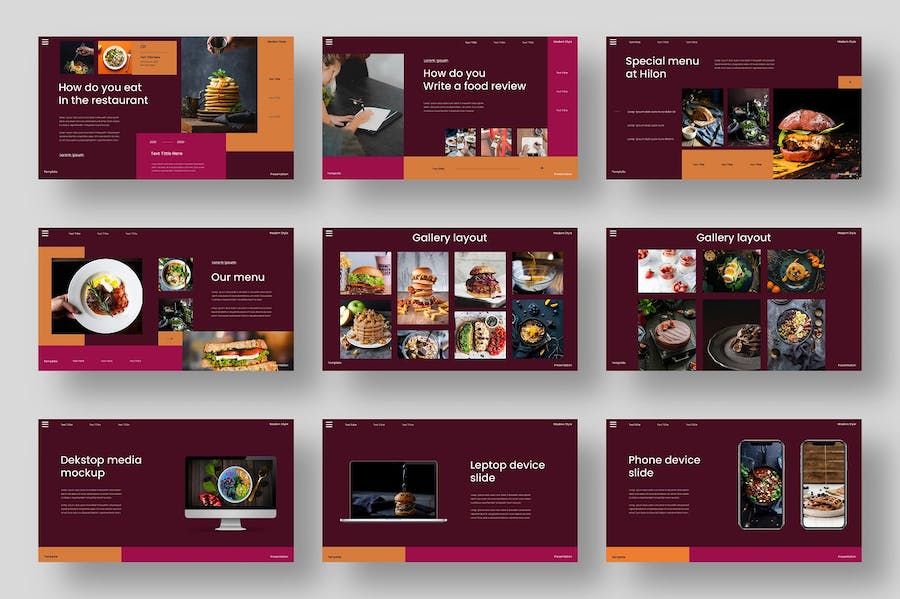 餐饮美食品安全keynote模板 - 顶尖PPT