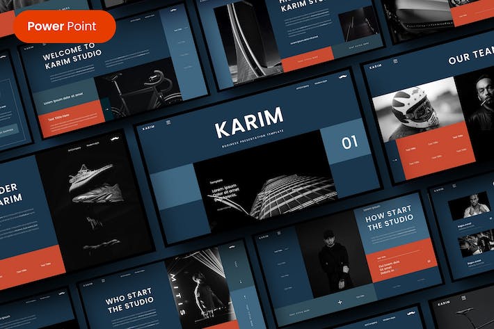 商务风格品牌形象展示PPT模板 - 顶尖PPT