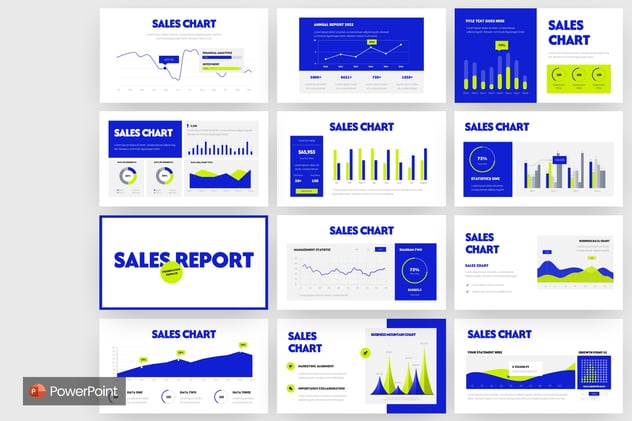 销售数据图形图表PPT模板 - 顶尖PPT