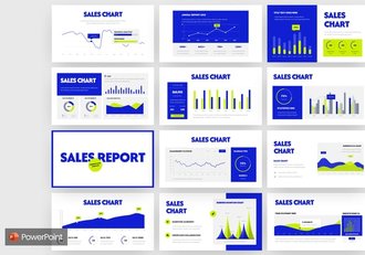 销售数据图形图表PPT模板 - 顶尖PPT