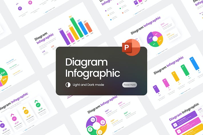 彩色数据图表PPT模板 - 顶尖PPT