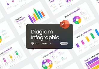 彩色数据图表PPT模板 - 顶尖PPT