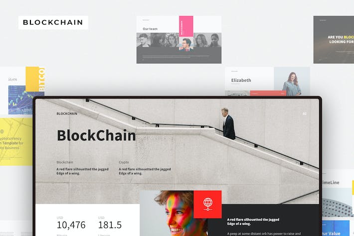 区块链技术展示公司项目发展融资PPT模板 - 顶尖PPT