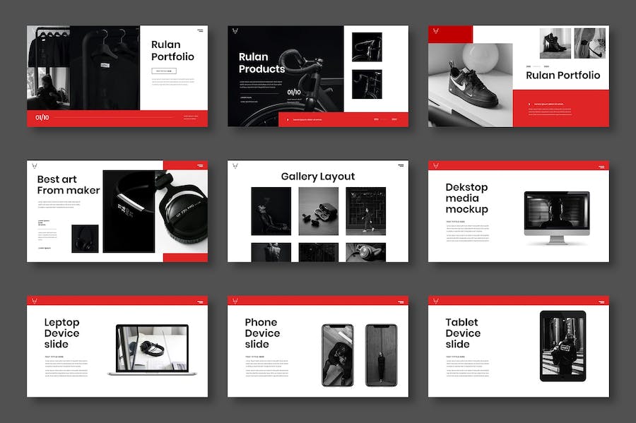 红黑色现代商业计划书Keynote模板 - 顶尖PPT