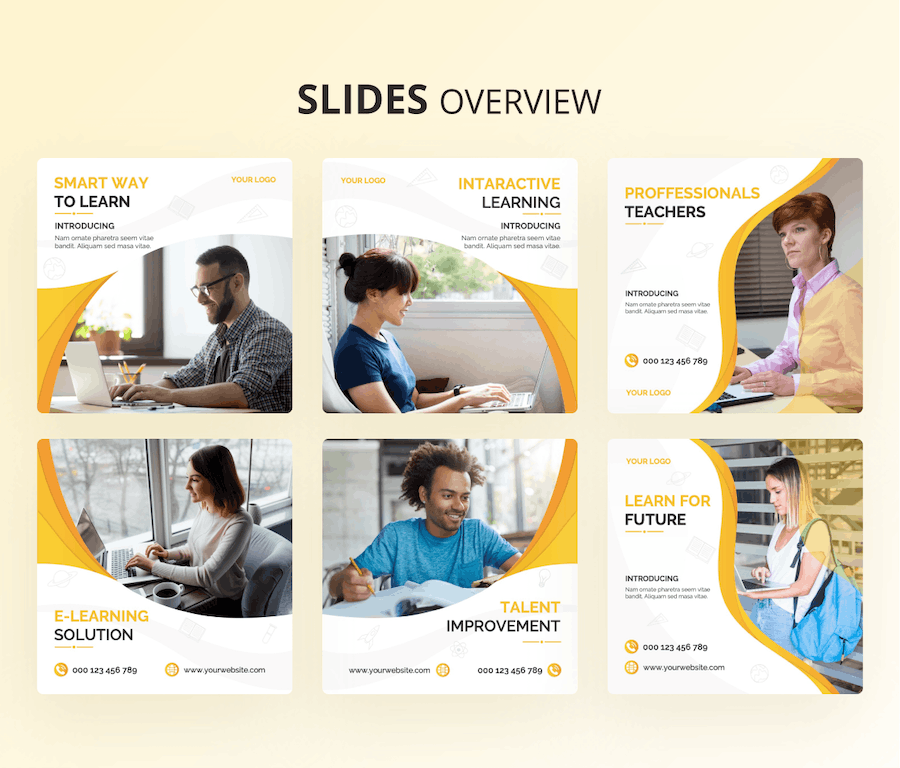 教育类社交媒体主题PowerPoint模板 - 顶尖PPT