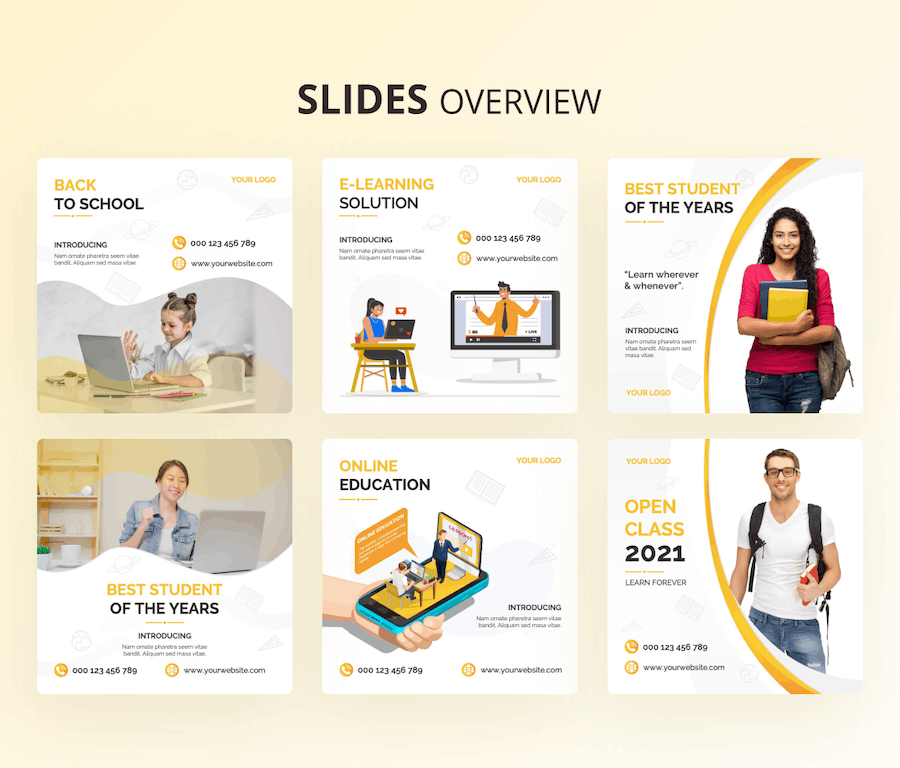 教育类社交媒体主题PowerPoint模板 - 顶尖PPT