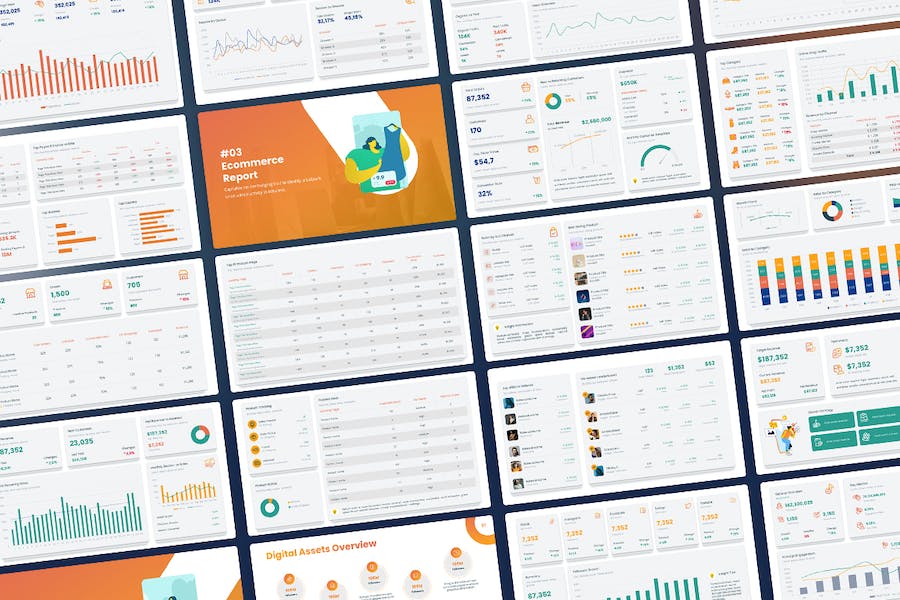 数据信息仪表板工作总结报告keynote模板 - 顶尖PPT