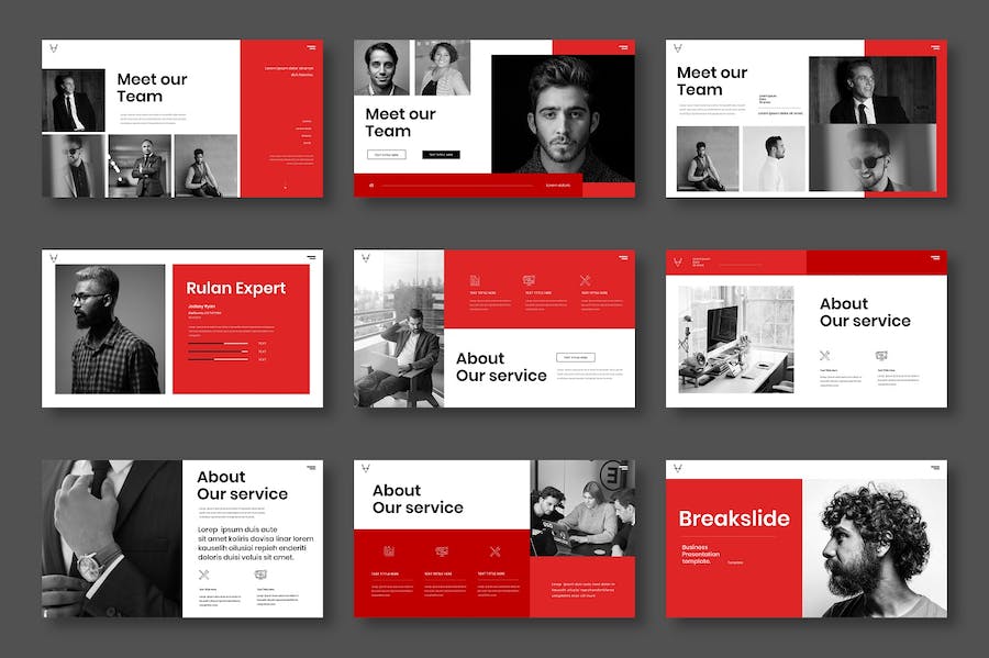 红黑色现代商业计划书Keynote模板 - 顶尖PPT