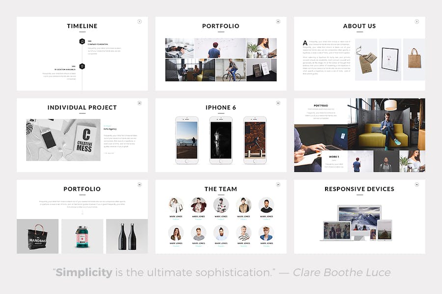 极简风格商务办公展示PPT模板 - 顶尖PPT