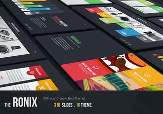 高端创意数据分析图形团队案例展示商务通用PPT模板 - 顶尖PPT