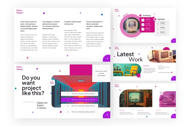 紫色行业数据分析汇报PPT动画模板 - 顶尖PPT