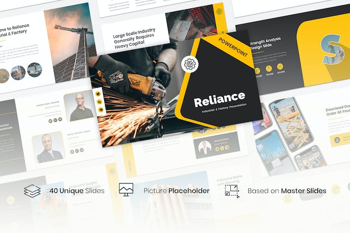 灰色工业工厂企业介绍PPT模板 - 顶尖PPT