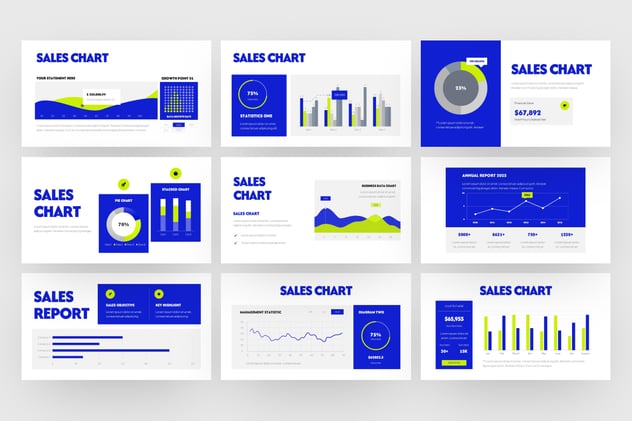 销售数据图形图表PPT模板 - 顶尖PPT