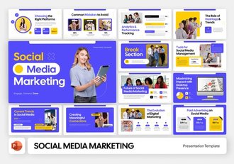 社交媒体营销策划方案数据分析报告PPT模板 - 顶尖PPT
