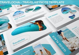 旅游出行规划路线展示Keynote模板 - 顶尖PPT