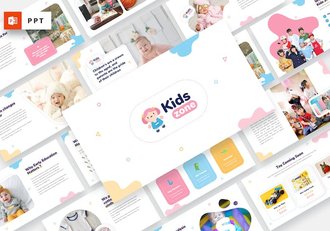 儿童婴儿卡通风格PPT模板 - 顶尖PPT