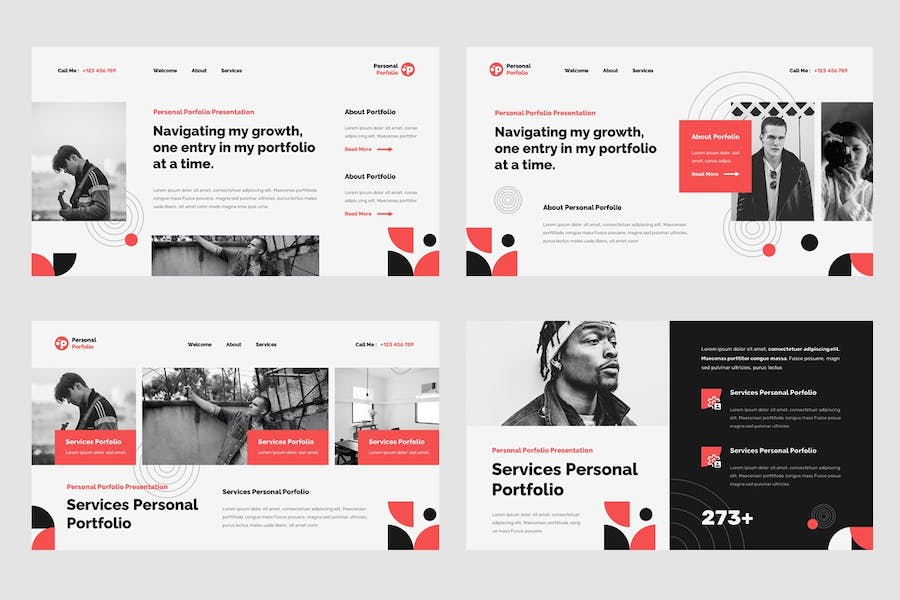 个人作品集展示方案Keynote模板 - 顶尖PPT