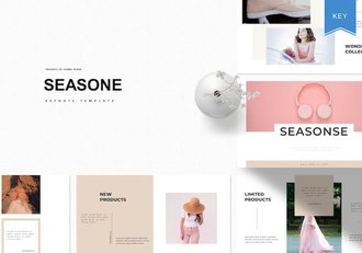 时尚季节新品发布品牌Keynote模板 - 顶尖PPT