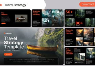 旅游度假出行攻略PPT模板 - 顶尖PPT