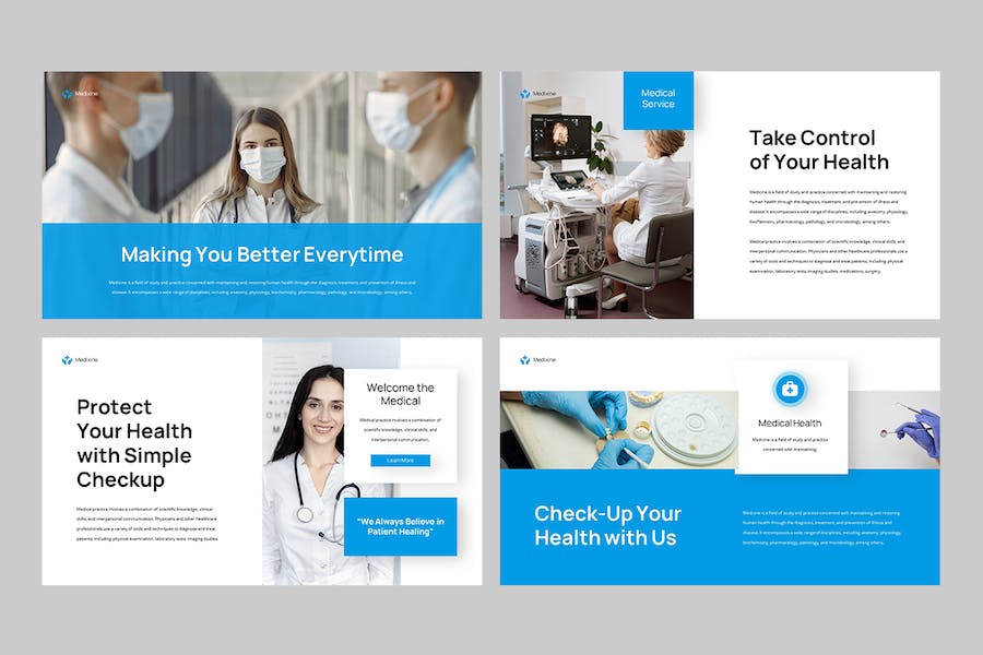 医疗健康机构医学服务介绍Keynote模板 - 顶尖PPT