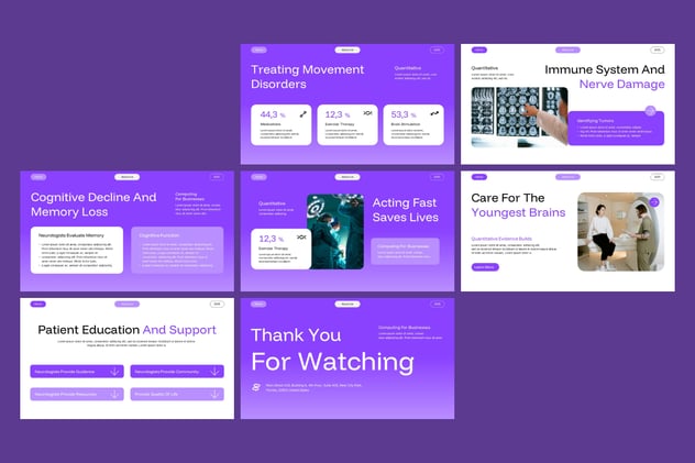 健康神经科医生业务介绍PPT模板 - 顶尖PPT