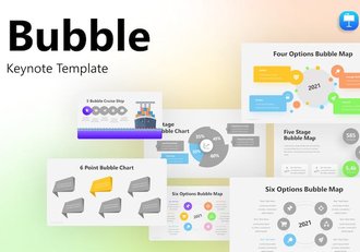 气泡圆形数据分析信息图表keynote模板 - 顶尖PPT
